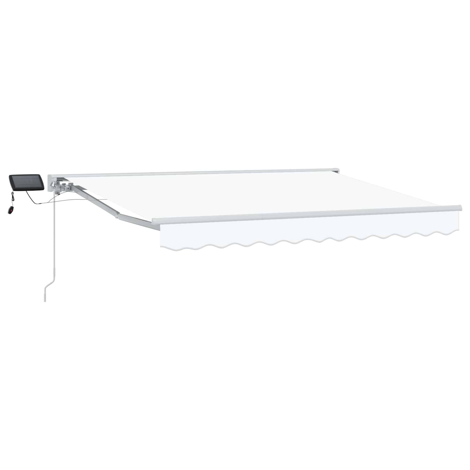 Manueller Markisenrahmen mit LEDs Weiß 3,5 x 2,5 m
