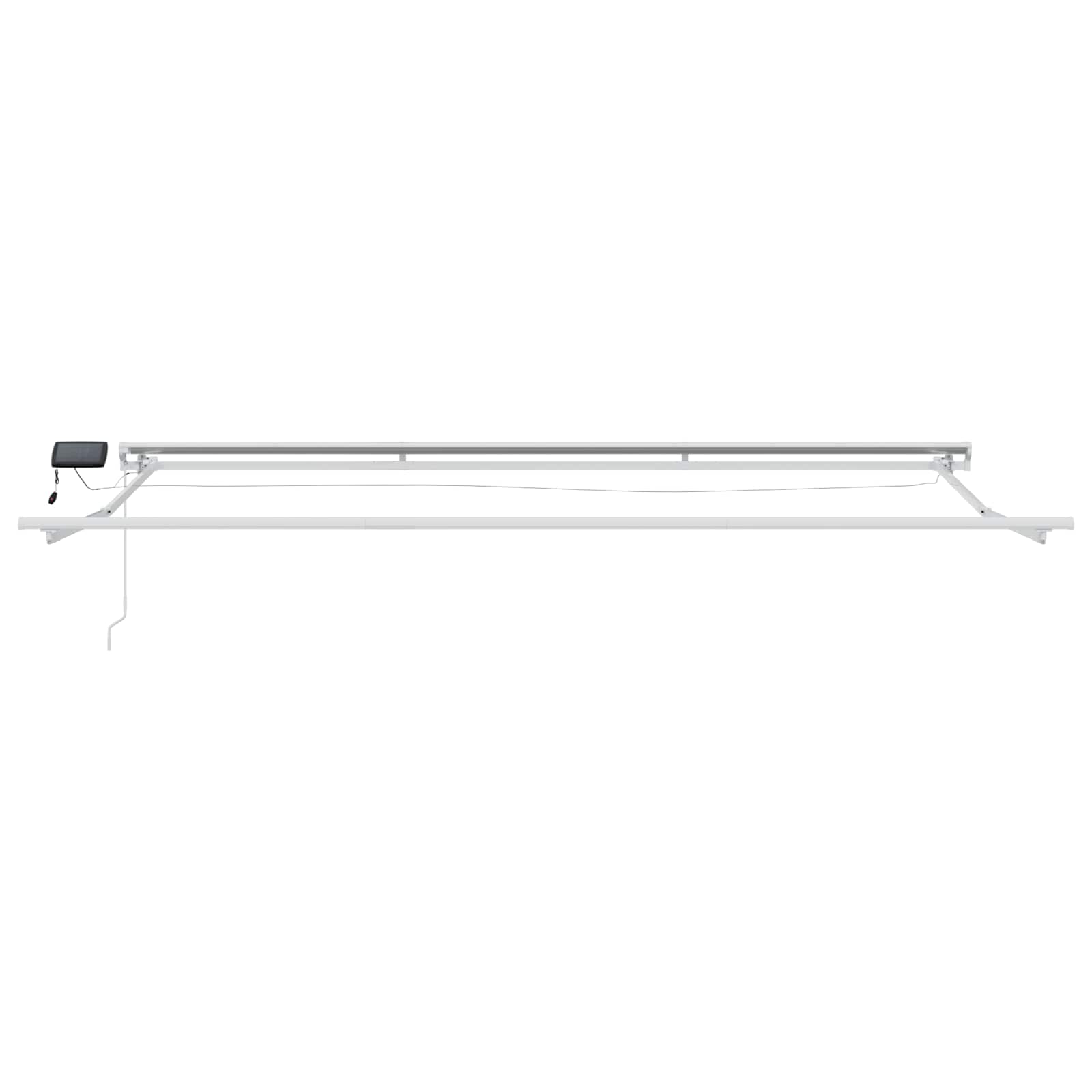 Manueller Markisenrahmen mit LEDs Burgunderrot und Weiß 4 x 3 m