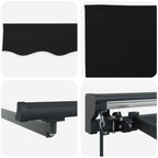 Manueller Markisenrahmen mit LEDs 3 x 2,5 m