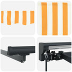 Manueller Markisenrahmen mit LEDs 3,5 x 2,5 m