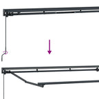 Manueller Markisenrahmen mit LEDs Grün, Weiß, Anthrazit 5 x 3 m