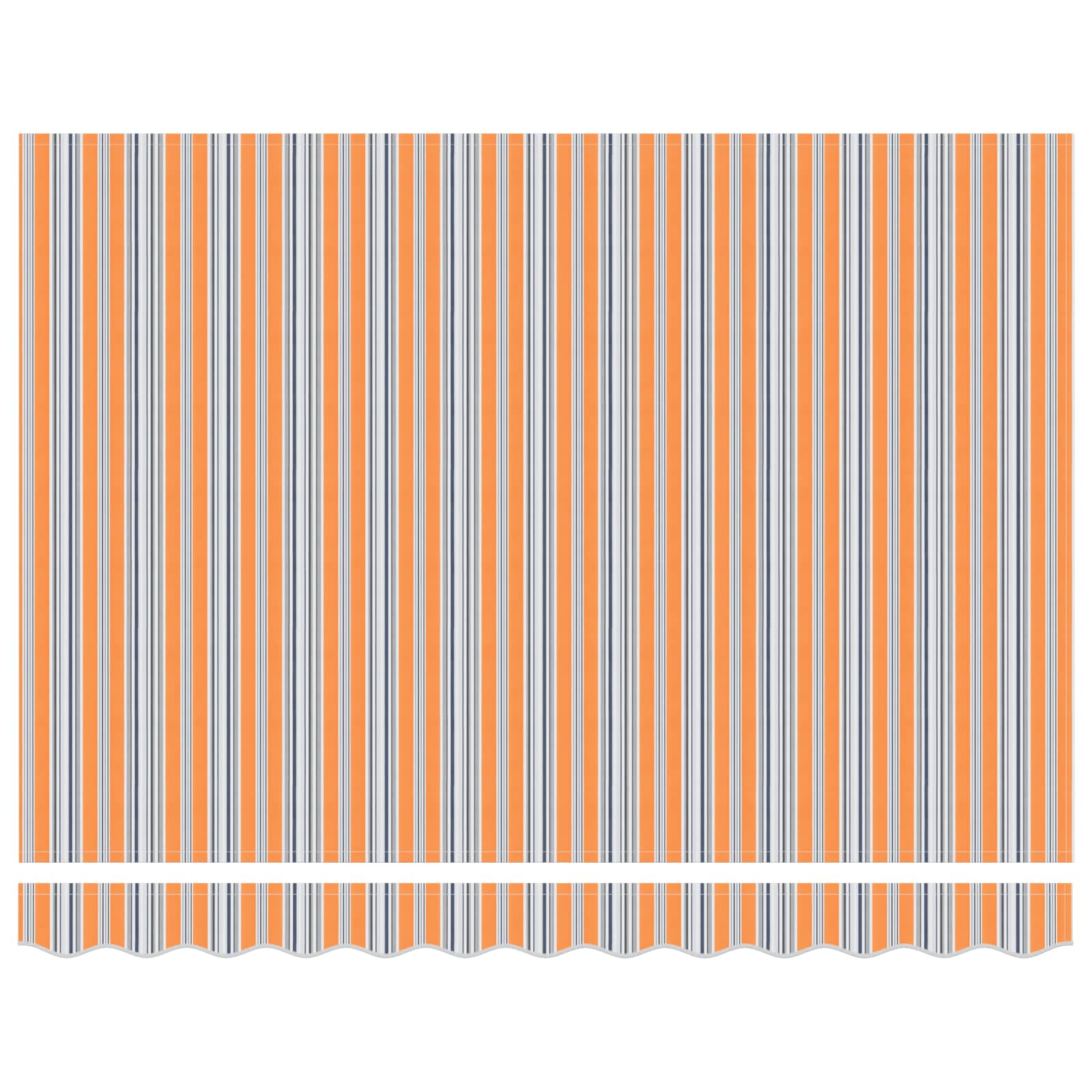 Elektrische ausziehbare Markise Orange, Grau, Blau, Weiß