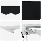 Elektrische ausziehbare Markise Schwarz 3 x 2,5 m
