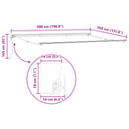 Elektrische ausziehbare Markise Braun und Anthrazit 5 x 3,5 m