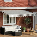 Elektrische ausziehbare Markise Anthrazit und Weiß 2,5 x 2 m