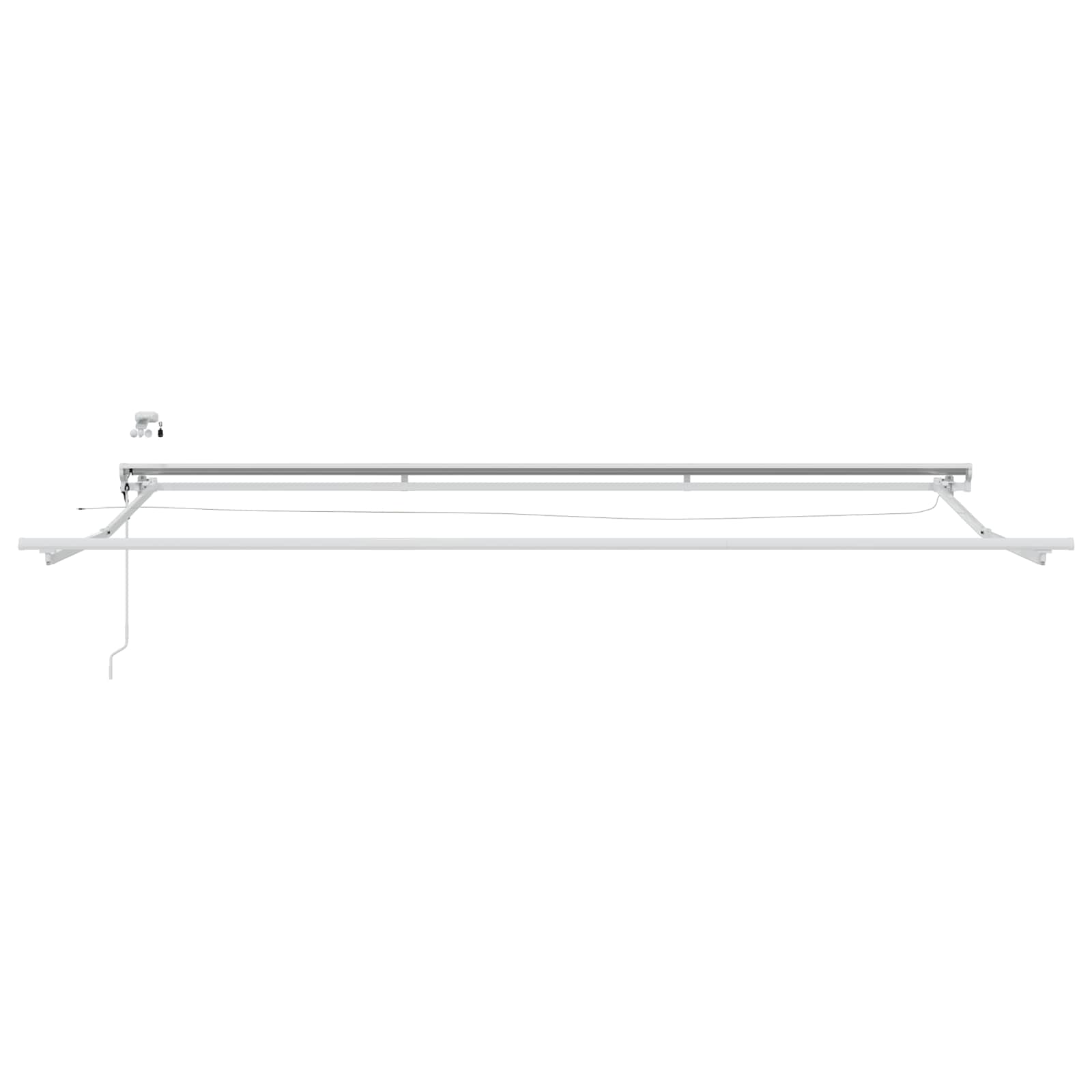 Elektrische ausziehbare Markise Rot und Weiß 4,5 x 3,5 m