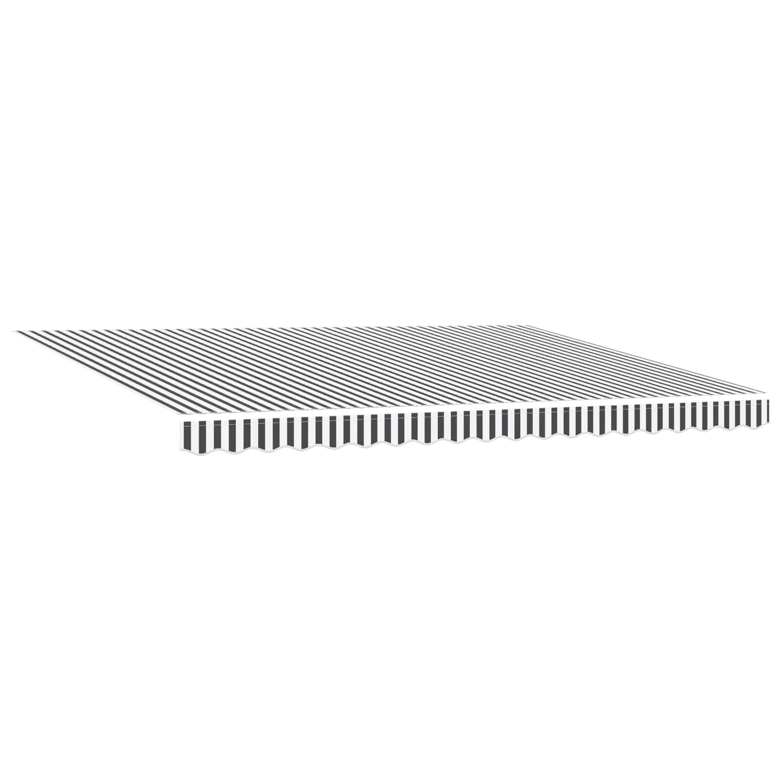 Elektrische ausziehbare Markise Anthrazit und Weiß 4 x 3 m