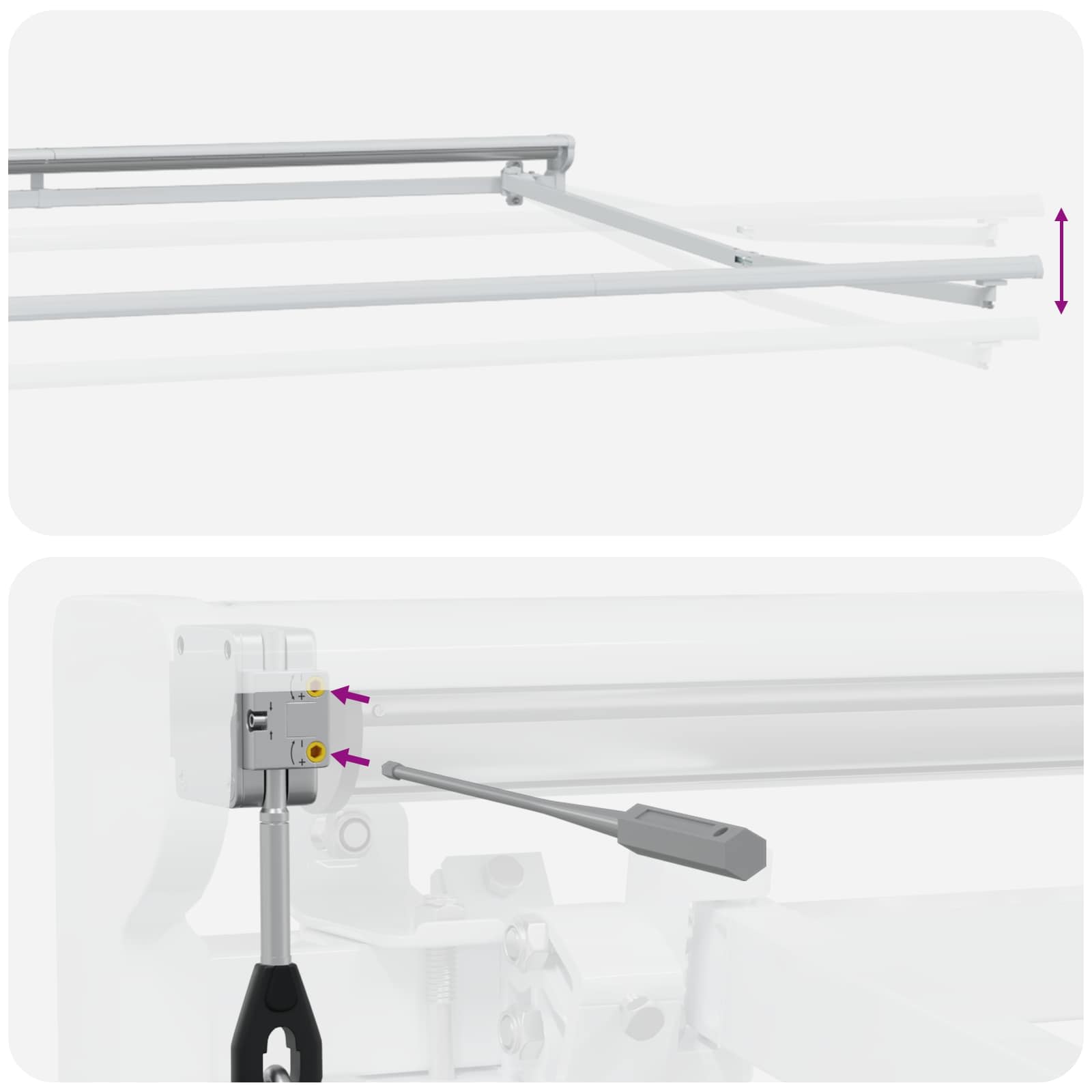 Elektrische ausziehbare Markise Blau und Weiß 4 x 2 m