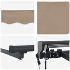 Elektrische ausziehbare Markise Beige und Anthrazit 3,5 x 2 m