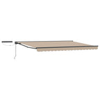 Elektrische ausziehbare Markise Beige und Anthrazit 4 × 3,5 m