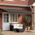 Elektrische ausziehbare Markise Anthrazit und Grau 4,5 × 3 m