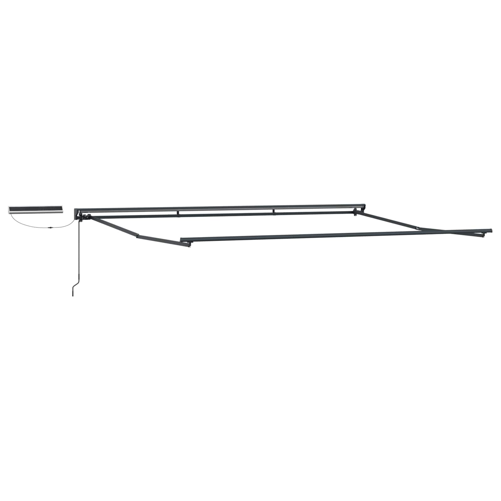 Elektrische ausziehbare Markise Beige und Anthrazit 4,5 × 3 m