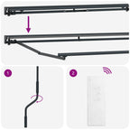 Elektrische ausziehbare Markise Weiß und Anthrazit 4,5 x 3,5 m