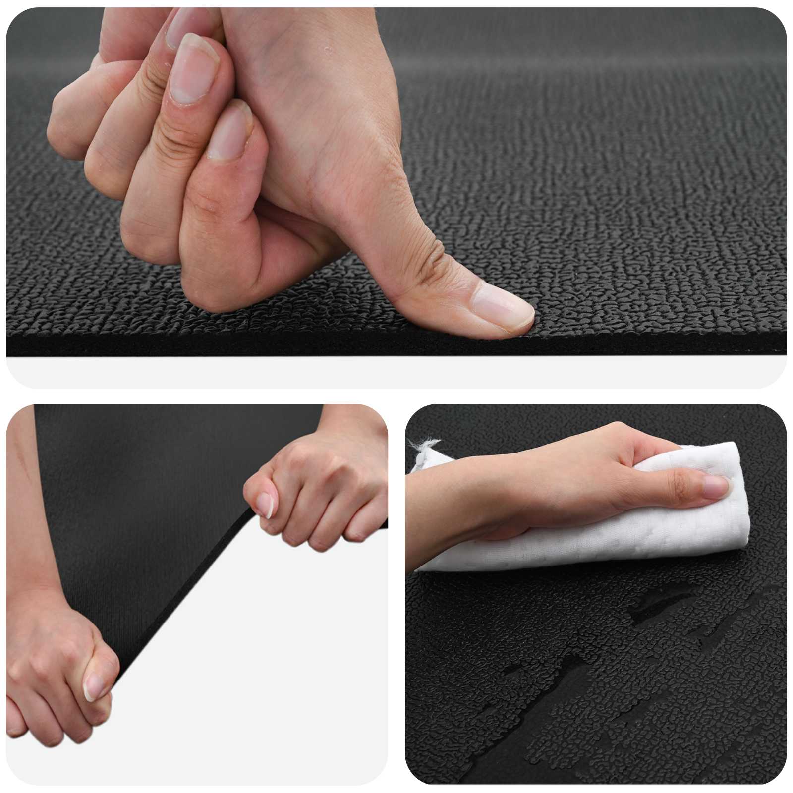 Sport Schutzmatte Schwarz 213 x 152 x 0,6 cm Hochdichtes PVC