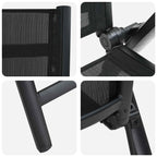Liegestühle für den Garten 2 pcs Schwarz 58 x 73 x 111,5 cm