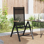 Liegestühle für den Garten 2 pcs Schwarz 58 x 73 x 111,5 cm