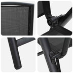 Liegestühle für den Garten 2 pcs Schwarz 58 x 71 x 112 cm