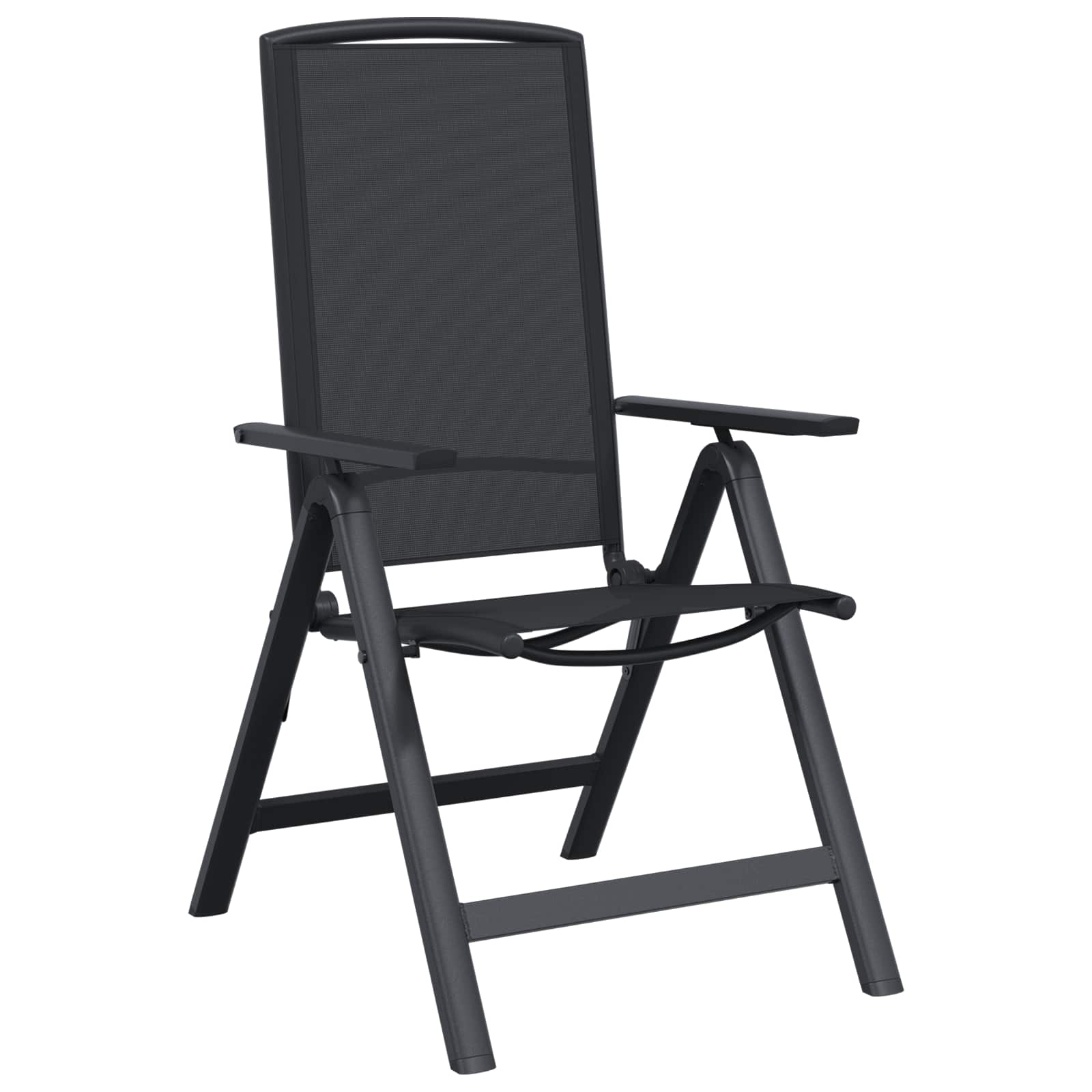 Liegestühle für den Garten 2 pcs Schwarz 58 x 71 x 112 cm