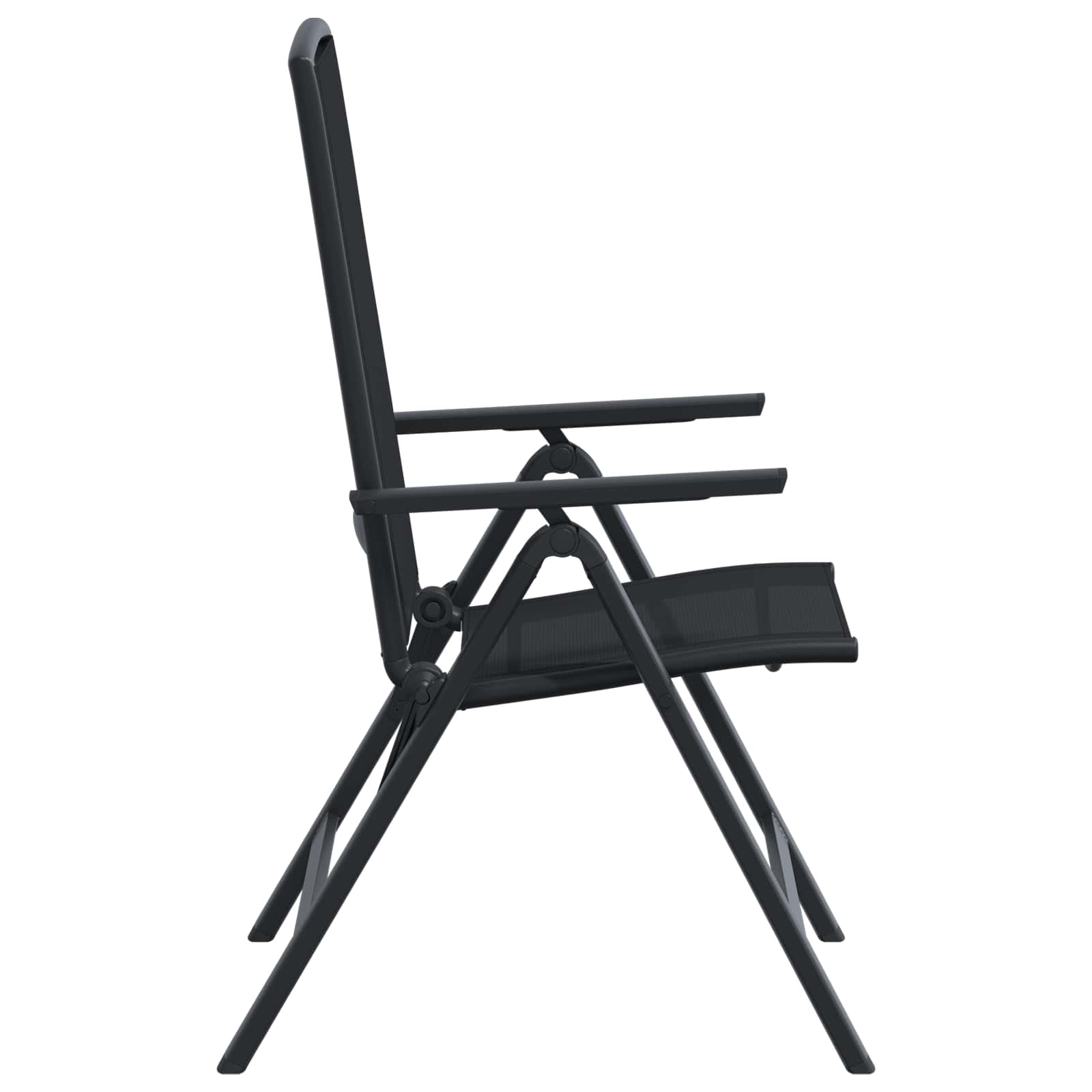 Liegestühle für den Garten 2 pcs Schwarz 58 x 71 x 112 cm