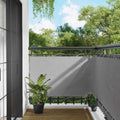 Balkonsichtschutz Hellgrau 100 x 300 cm Oxford-Stoff