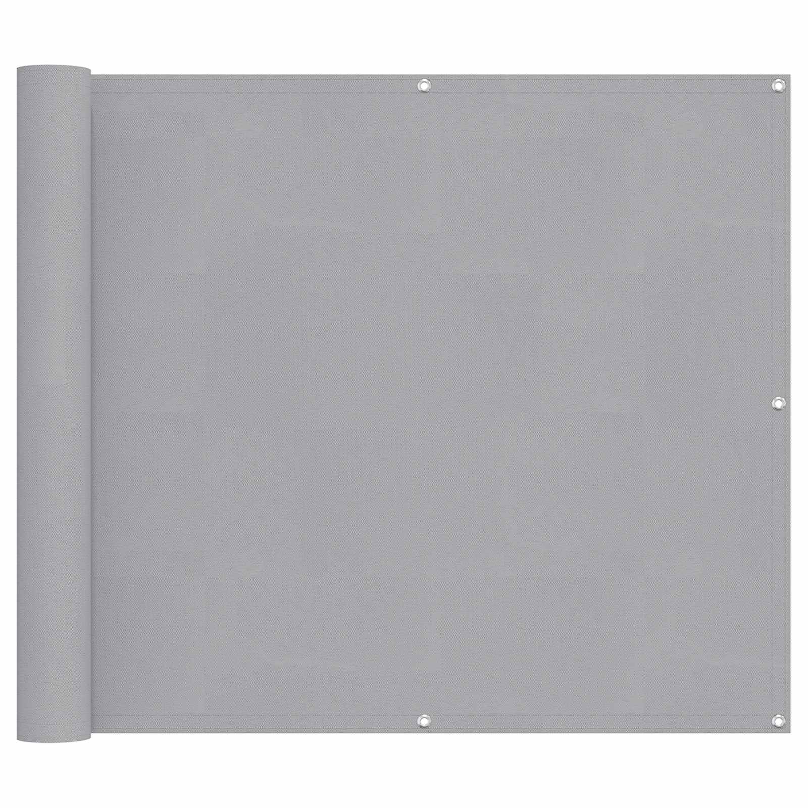 Balkonsichtschutz Hellgrau 100 x 300 cm Oxford-Stoff