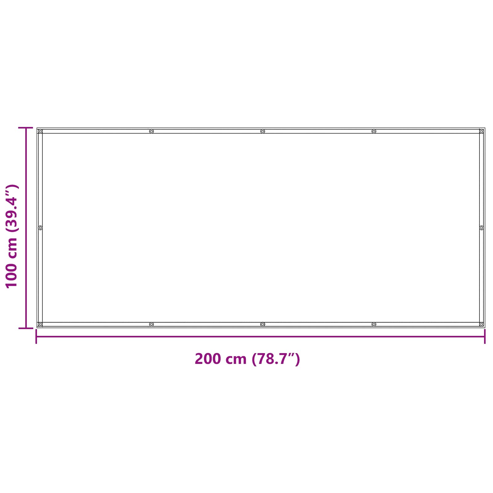 Balkonsichtschutz Sand 100 x 200 cm Oxford-Stoff