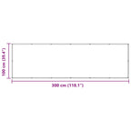 Balkonsichtschutz Sand 100 x 300 cm Oxford-Stoff