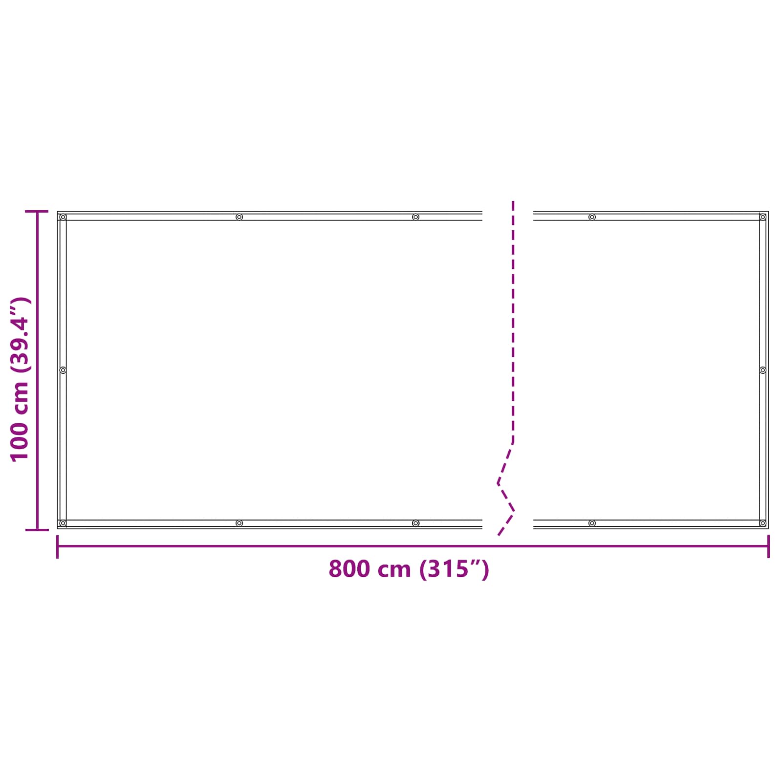 Balkonsichtschutz Sand 100 x 800 cm Oxford-Stoff