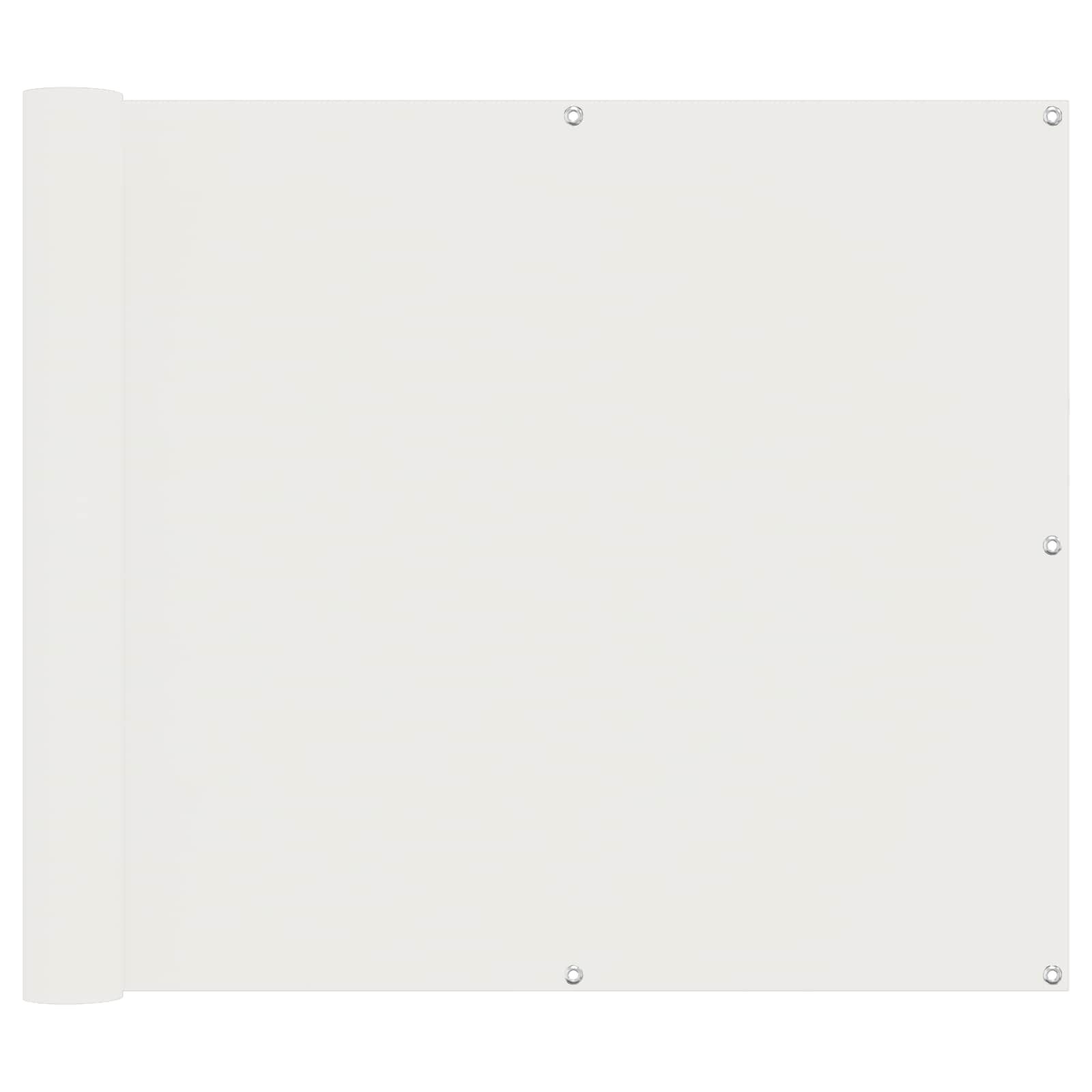 Balkonsichtschutz Weiß 100 x 500 cm Oxford-Stoff