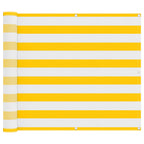 Balkonsichtschutz Gelb und Weiß 100 x 300 cm Oxford-Stoff