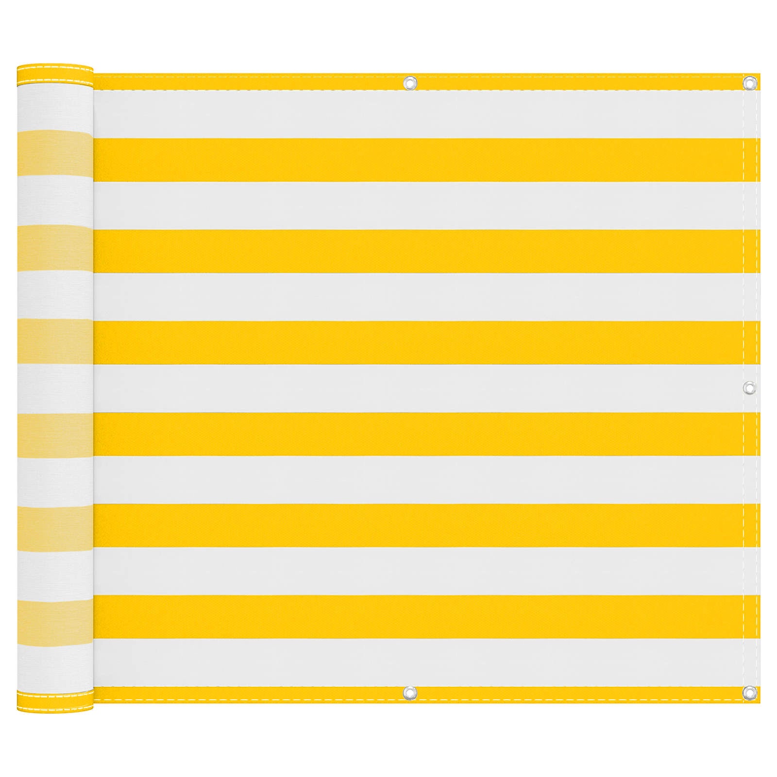 Balkonsichtschutz Gelb und Weiß 100 x 800 cm Oxford-Stoff