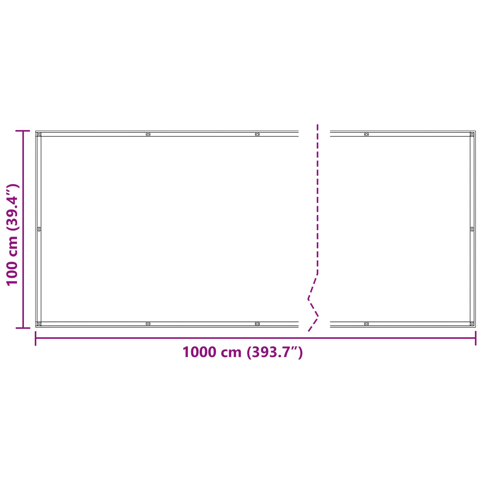 Balkonsichtschutz Gelb und Weiß 100 x 1000 cm Oxford-Stoff