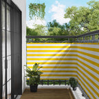 Balkonsichtschutz Gelb und Weiß 110 x 200 cm Oxford-Stoff