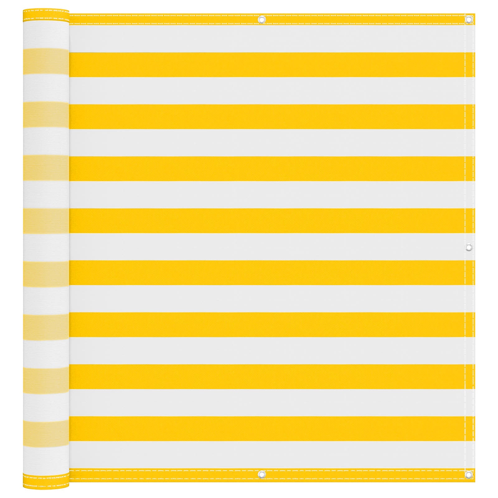Balkonsichtschutz Gelb und Weiß 110 x 300 cm Oxford-Stoff