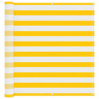 Balkonsichtschutz Gelb und Weiß 110 x 400 cm Oxford-Stoff