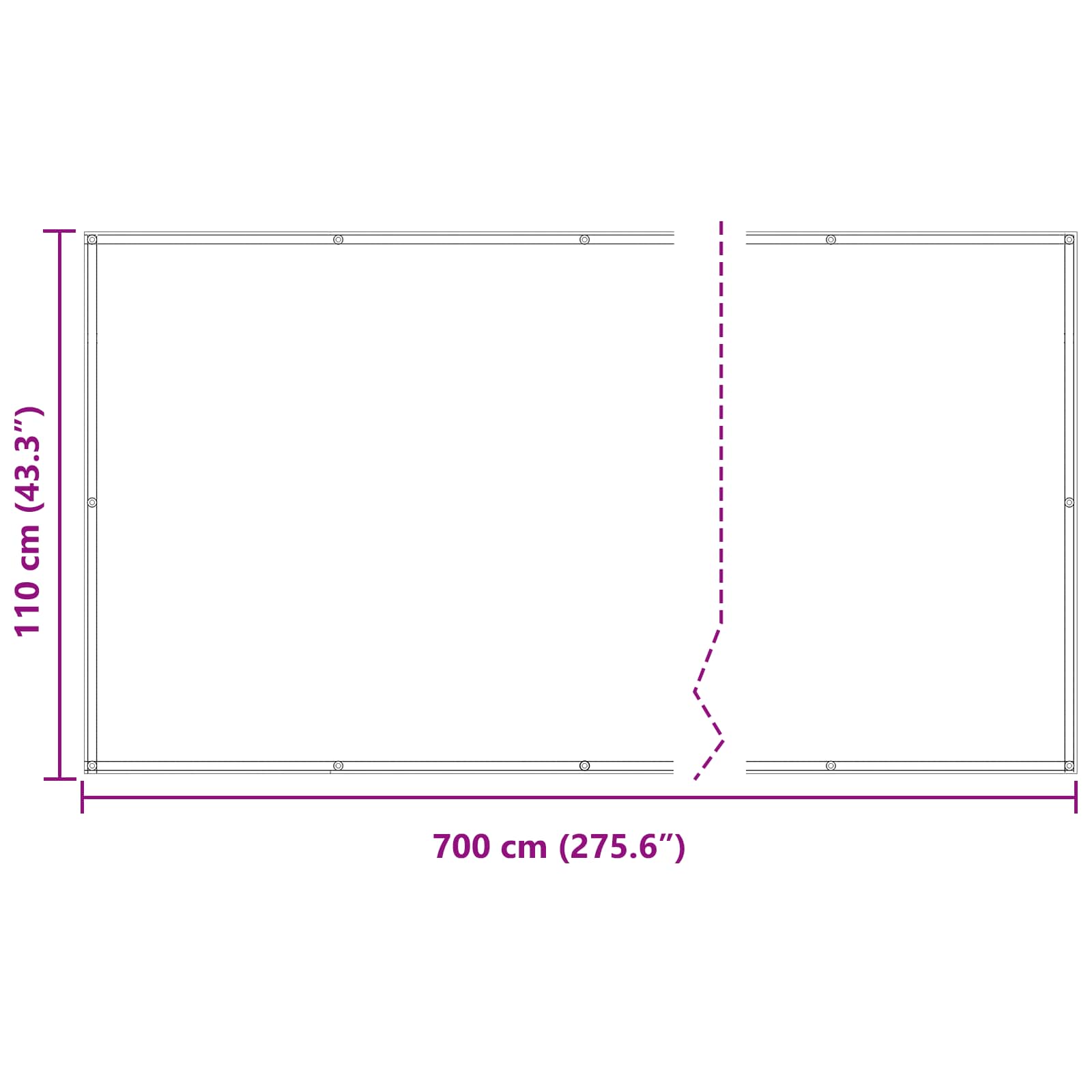 Balkonsichtschutz Gelb und Weiß 110 x 700 cm Oxford-Stoff