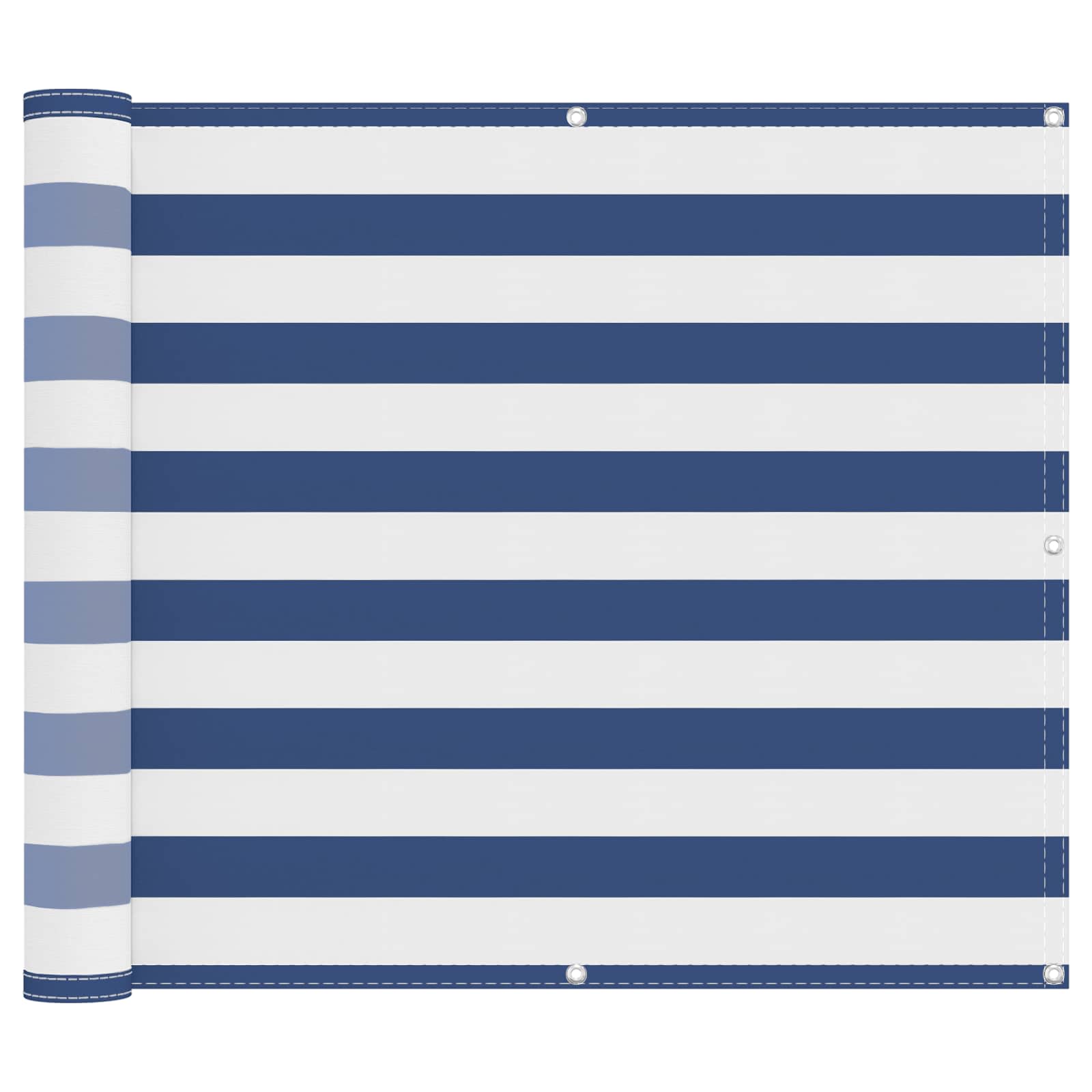 Balkonsichtschutz Blau und Weiß 100 x 600 cm Oxford-Stoff