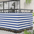 Balkonsichtschutz Blau und Weiß 100 x 800 cm Oxford-Stoff