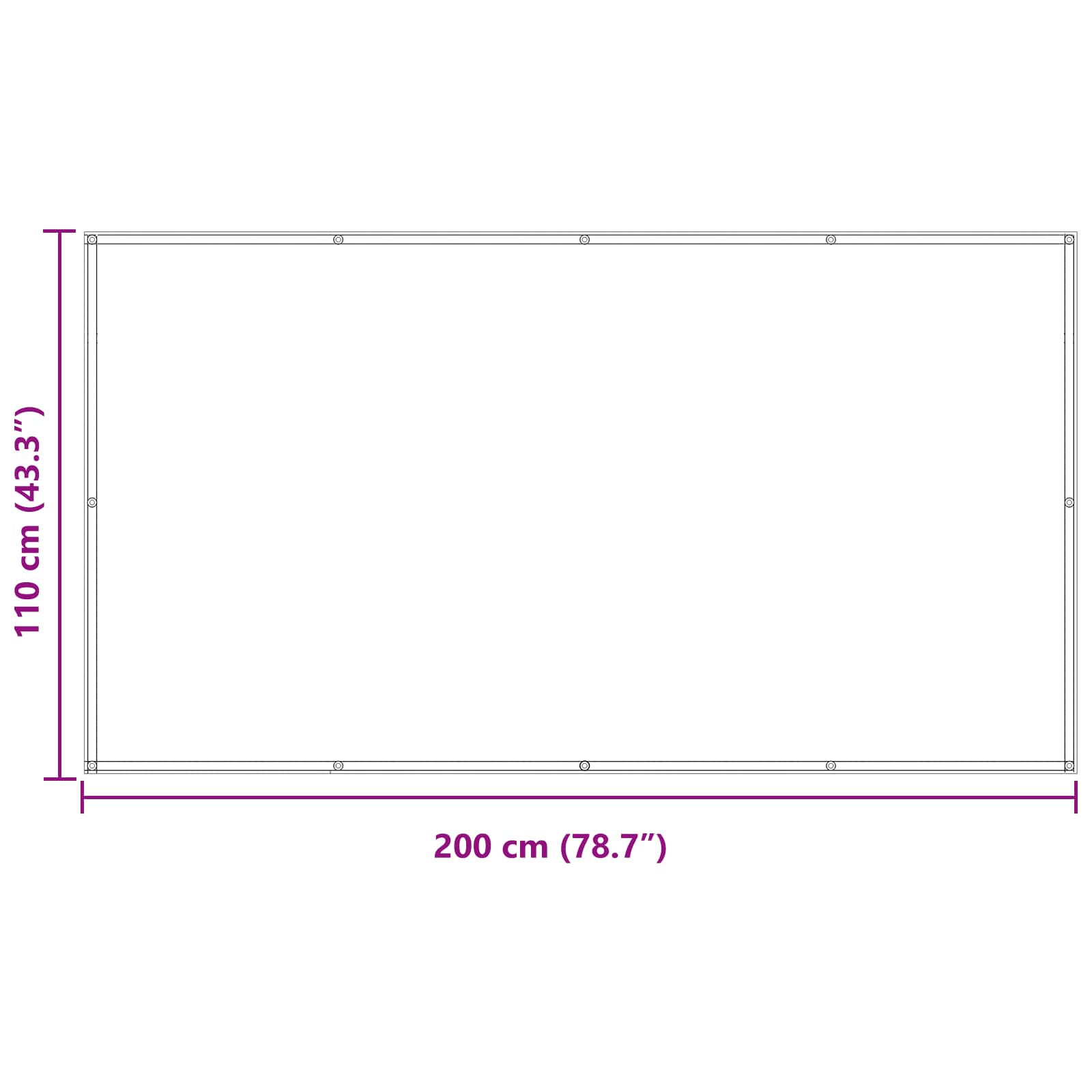 Balkonsichtschutz Blau und Weiß 110 x 200 cm Oxford-Stoff