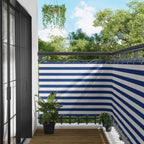 Balkonsichtschutz Blau und Weiß 110 x 600 cm Oxford-Stoff