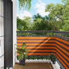 Balkonsichtschutz Orange und Braun 75 x 200 cm