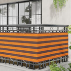 Balkonsichtschutz Orange und Braun 75 x 200 cm