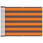 Balkonsichtschutz Orange und Braun 75 x 200 cm