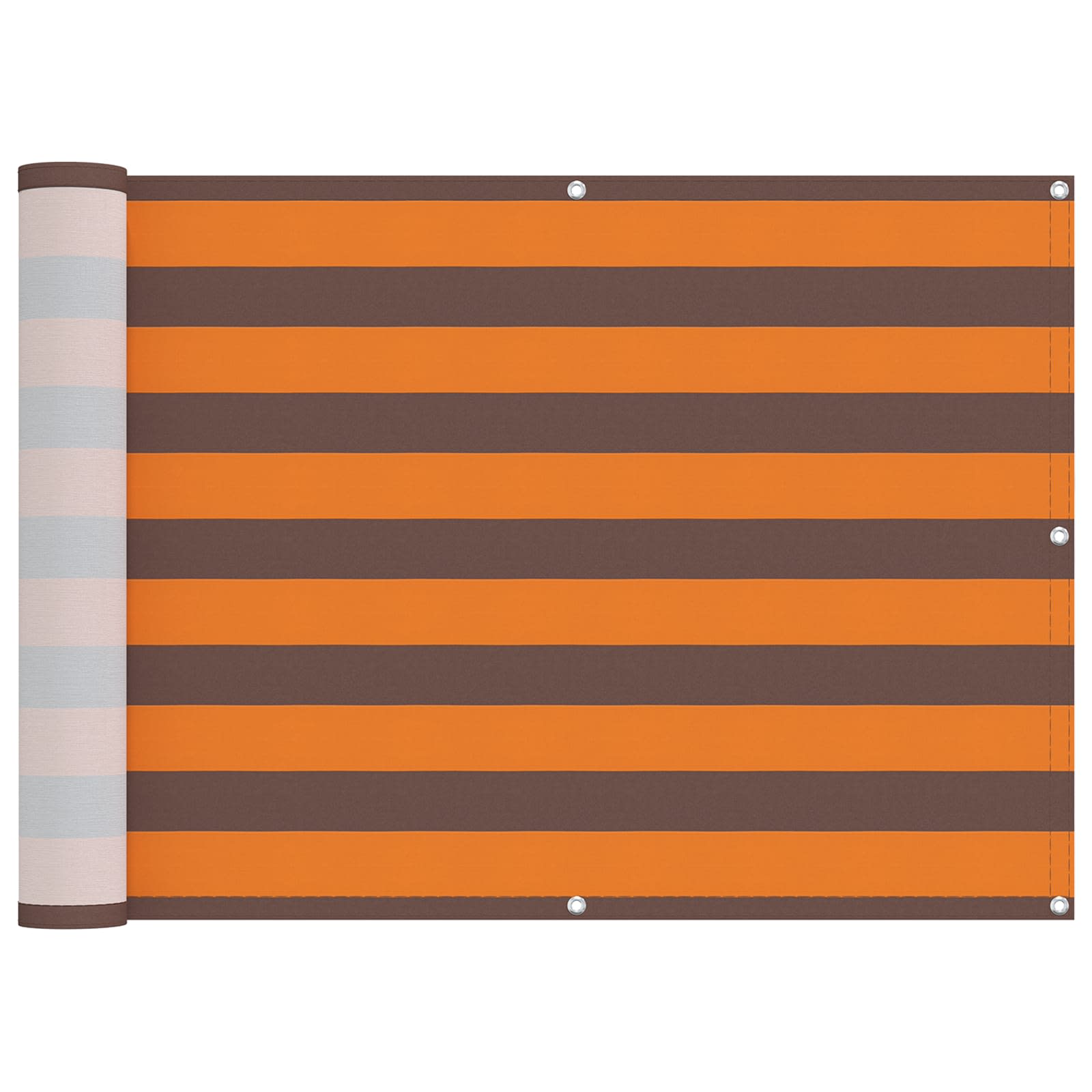Balkonsichtschutz Orange und Braun 75 x 200 cm