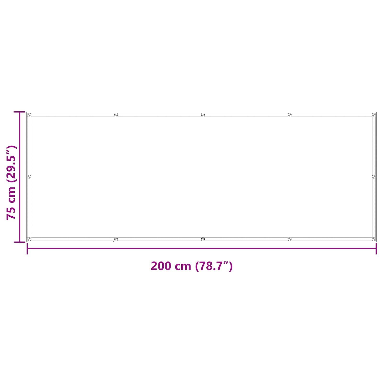 Balkonsichtschutz Orange und Braun 75 x 200 cm