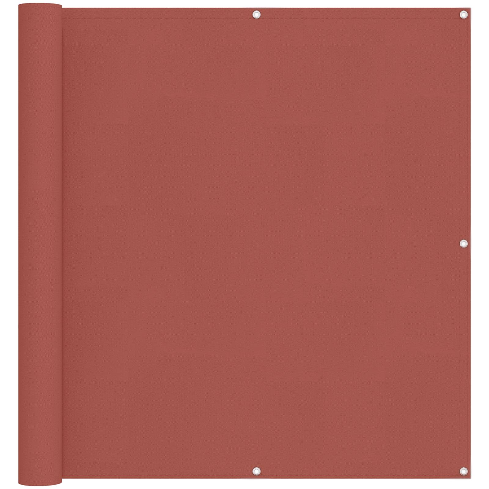 Balkonsichtschutz Terrakotta 110 x 600 cm Oxford-Stoff