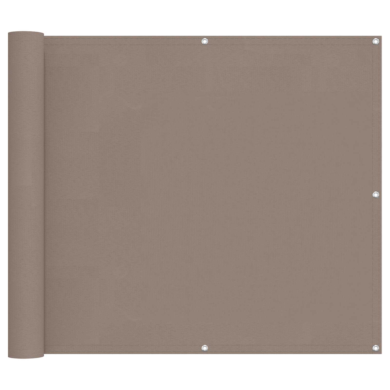 Balkonsichtschutz Taupe 100 x 600 cm Oxford-Stoff
