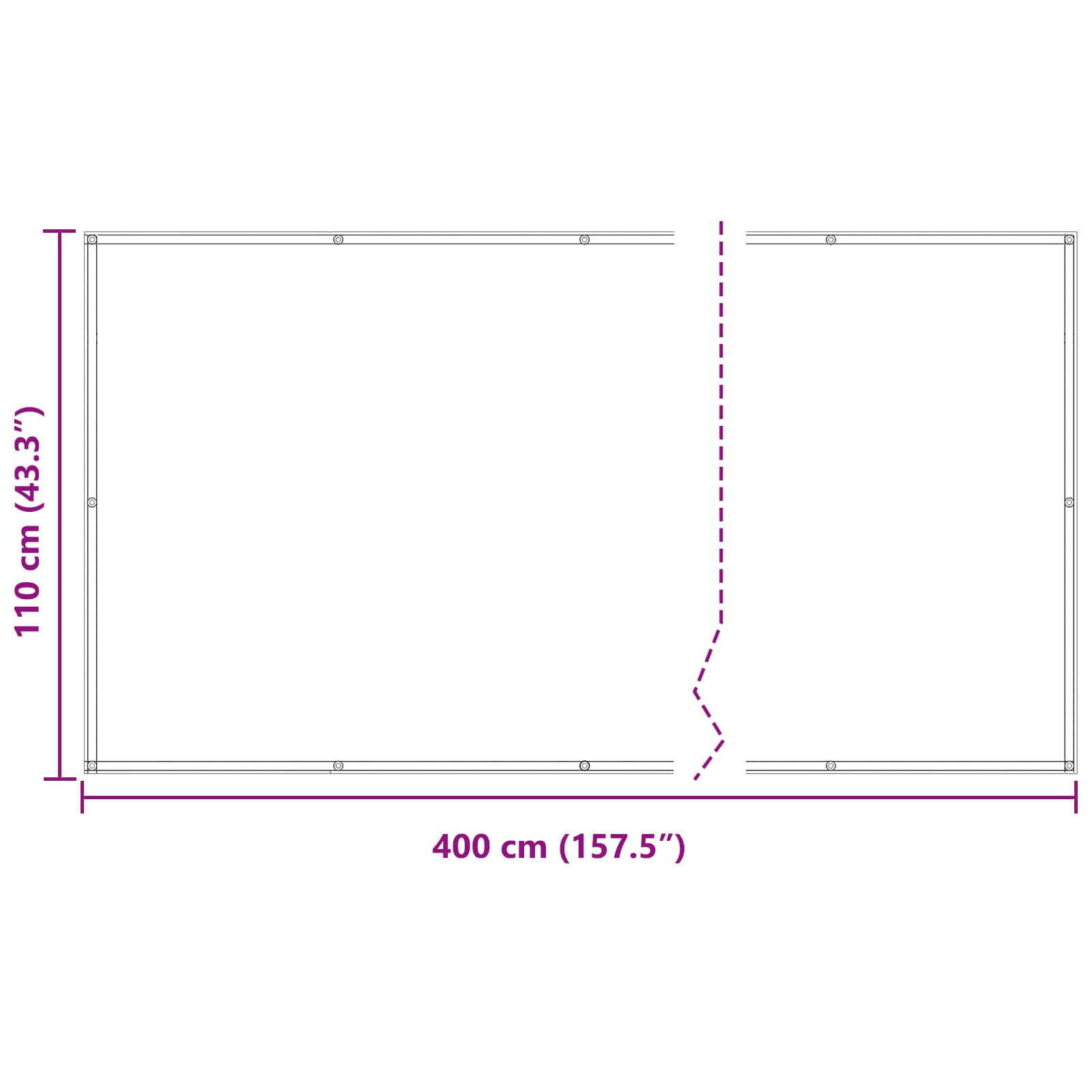 Balkonsichtschutz Gelb 110 x 400 cm Oxford-Stoff