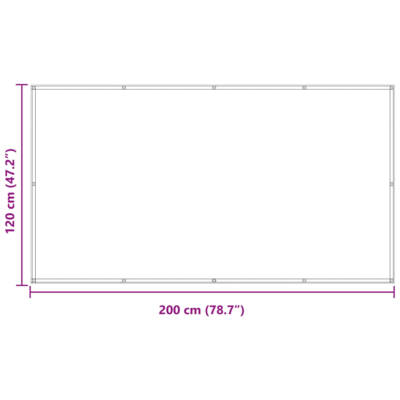 Balkonsichtschutz Gelb 120 x 200 cm Oxford-Stoff