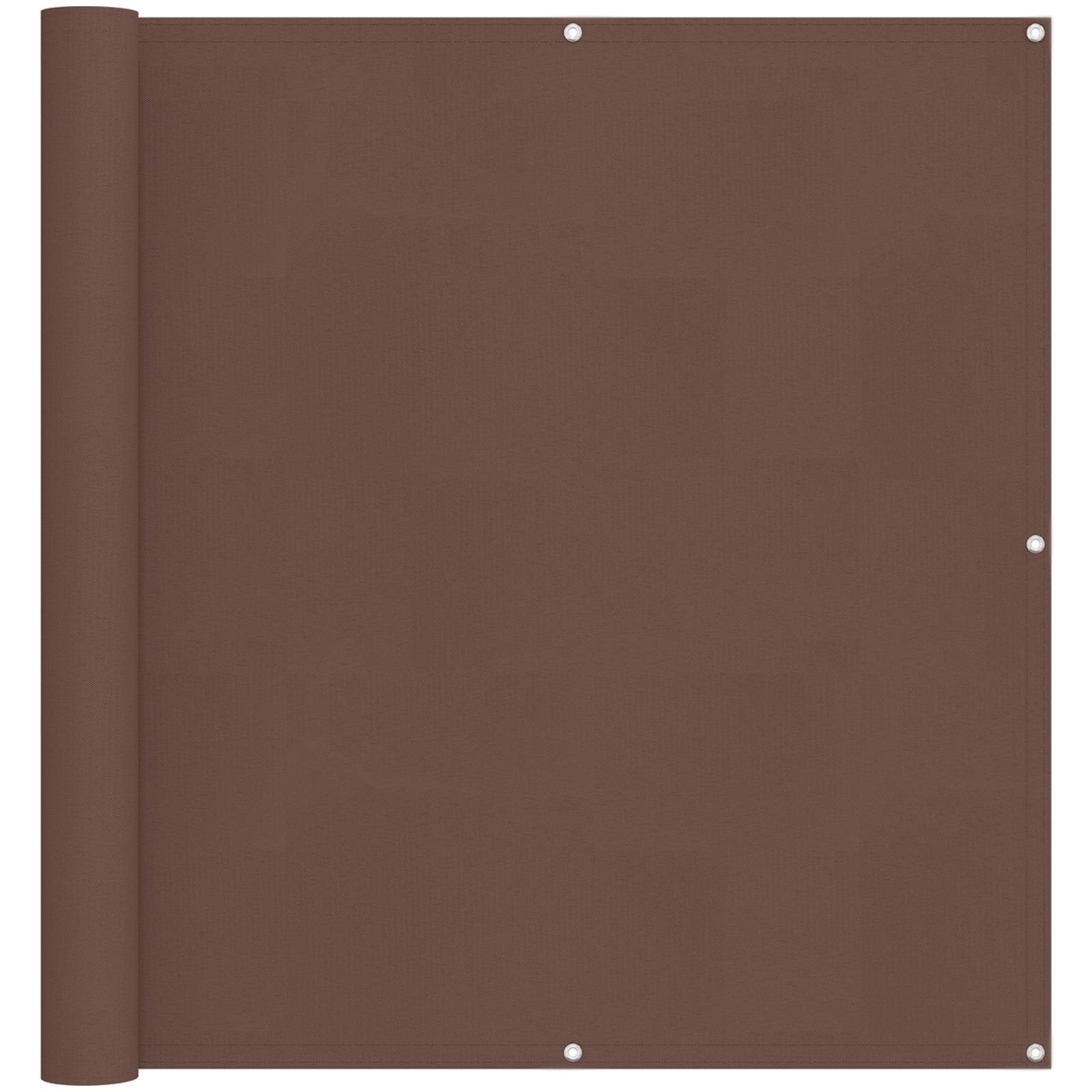 Balkonsichtschutz Braun 110 x 600 cm Oxford-Stoff